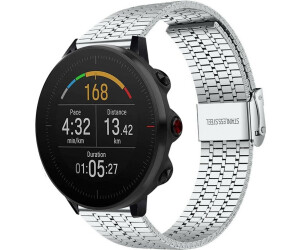 Strap-it Edelstahl-Armband passend für Polar Vantage M (Silber)