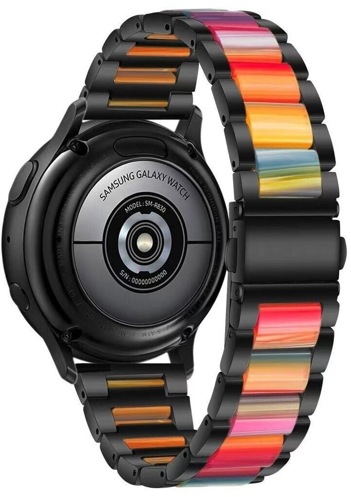 Strap-it Stahlharz-Armband passend für Polar Ignite 3 (Schwarz/Bunt)