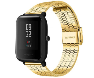Strap-it Edelstahl-Armband passend für Xiaomi Amazfit Bip (Gold)