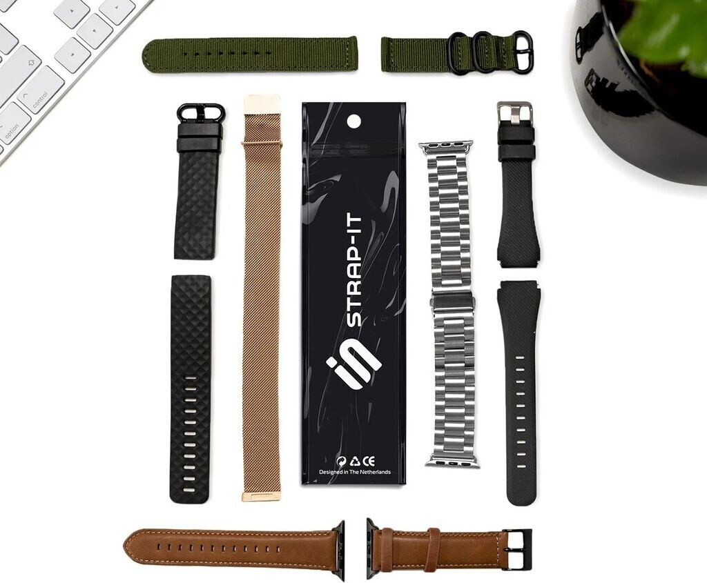 Strap-it Lederarmband passend für Samsung Galaxy Watch Ultra (Schwarz)
