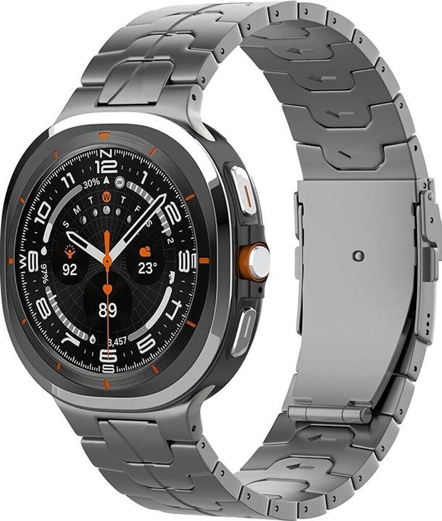 Strap-it Iron' Titanarmband passend für Samsung Galaxy Watch Ultra (Graphit)