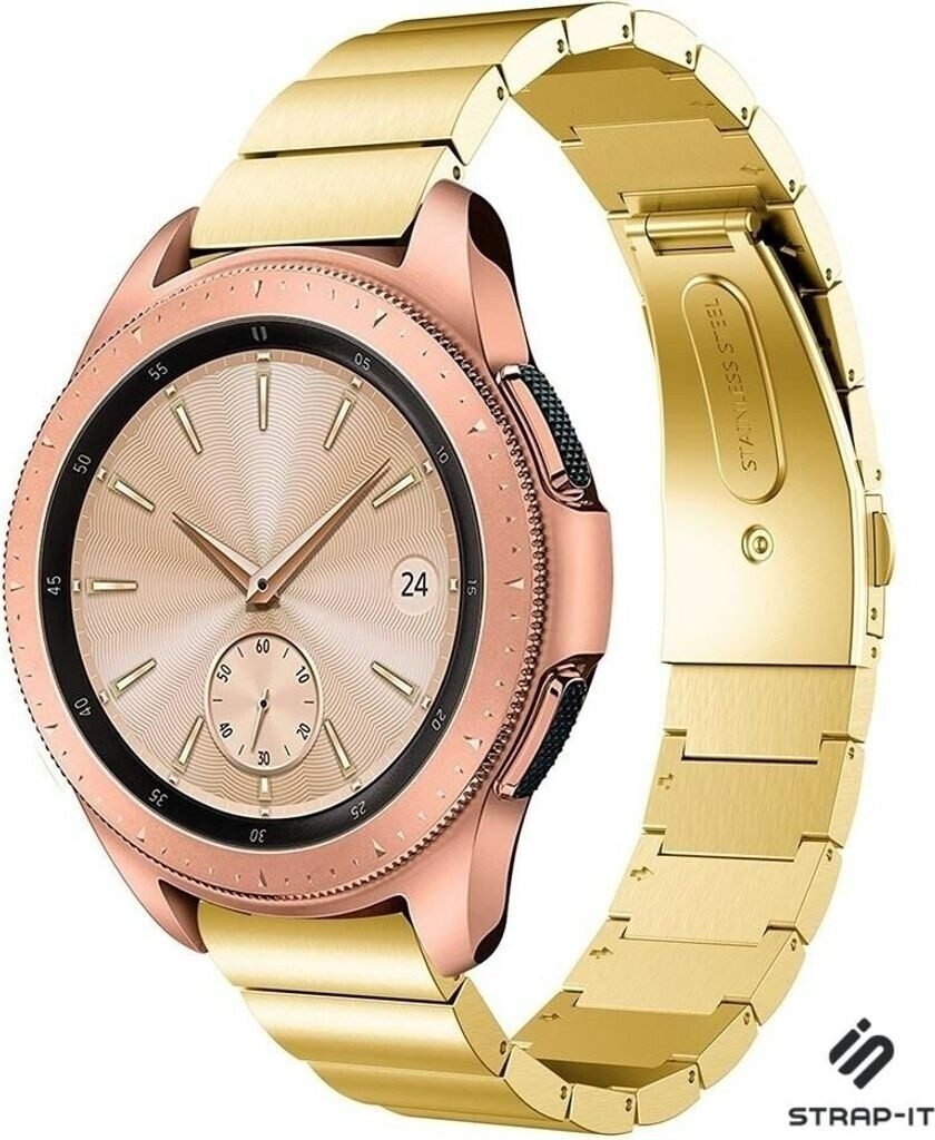 Strap-it Armband Metall passend für Samsung Galaxy Watch 42mm (Gold)