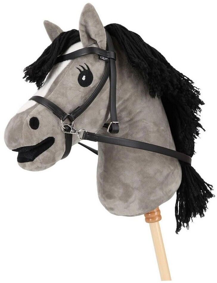 QHP Zügel ohne Gebiss für Hobby Horse schwarz NO SIZE