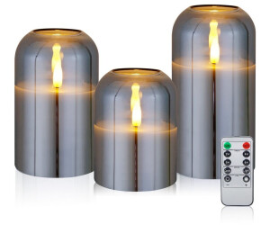 CCLife Technic LED Kerzen 3er Set mit Fernbedienung Timer Funktion 300 Stunden flackernde Paraffin Echtwachs Kerze flammenlose Batteriebetrieb ab 18,95 € (Oktober 2026)
