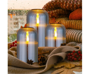 CCLife Technic LED Kerzen 3er Set mit Fernbedienung Timer Funktion 300 Stunden flackernde Paraffin Echtwachs Kerze flammenlose Batteriebetrieb ab 18,95 € (Oktober 2026)