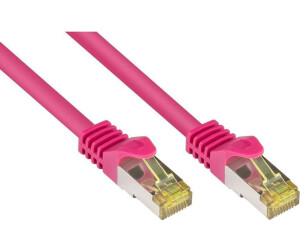 Good Connections RJ45 Patchkabel mitCat.7 Rastnasenschutz (RNS) S/FTP PiMF 600MHz OFC magenta 40m (8070R-400M)