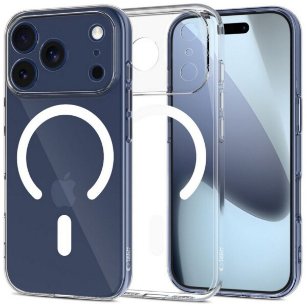 Tech-Protect FlexAir Hybrid Hülle Kompatibel mit iPhone 17 Pro Max transparent Magnetring