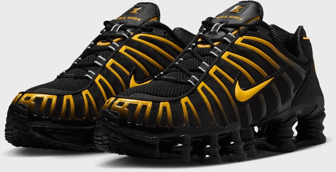 nike shox tl black and gold