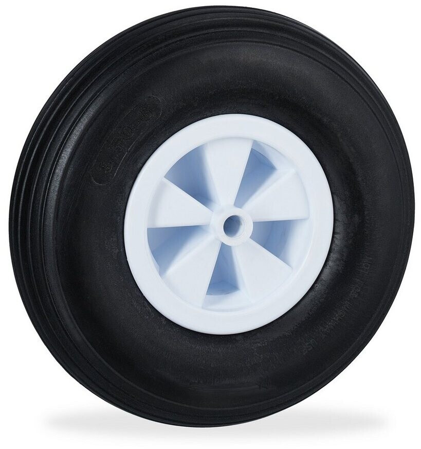 Relaxdays Schubkarrenrad 3.50-6 Weiß chwarz