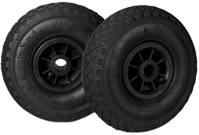 Relaxdays 2er Sackkarrenrad 3.00-4 luftbereift Schwarz