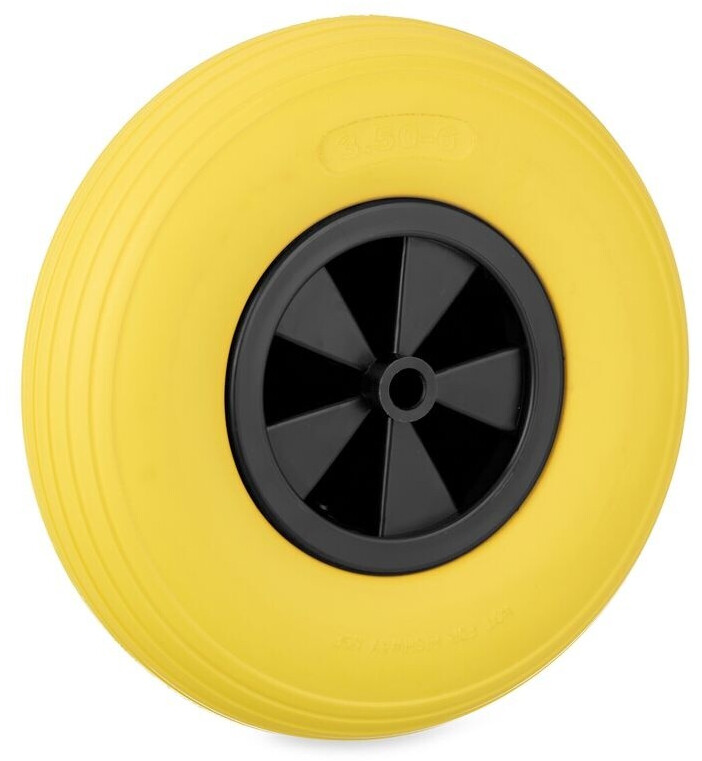 Relaxdays Schubkarrenrad 3.50-6 in Gelb/Schwarz Gelb chwarz
