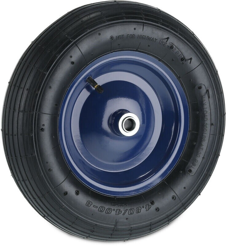 Relaxdays Luftbereiftes Schubkarrenrad 4.80 4.00-8 Dunkelblau chwarz