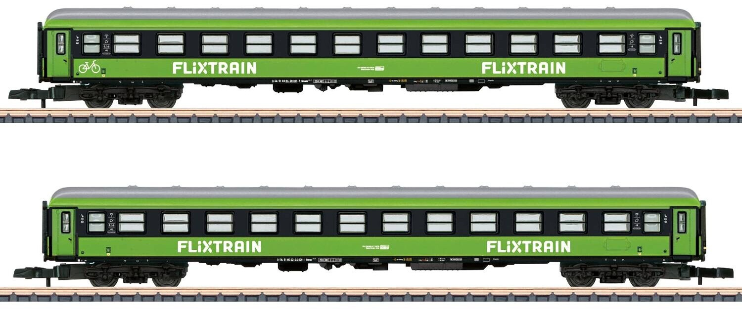 Märklin 87404 Z Schnellzugwagen-Set 2 Bmmdz 268.7F und 264.4F, Flix ...