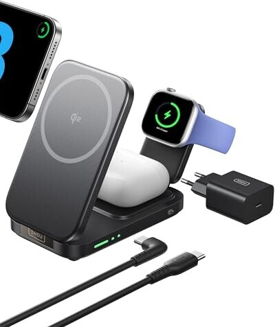 INIU SnapGo Qi2 15W 3 in 1 Magnetic Foldable Wireless Charger (W31-E1), Bild 3