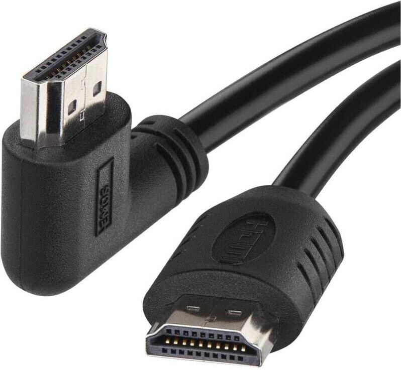 EMOS HDMI 2.0 High Speed Cable with Ethernet Angled 90° (1.5 m) Black