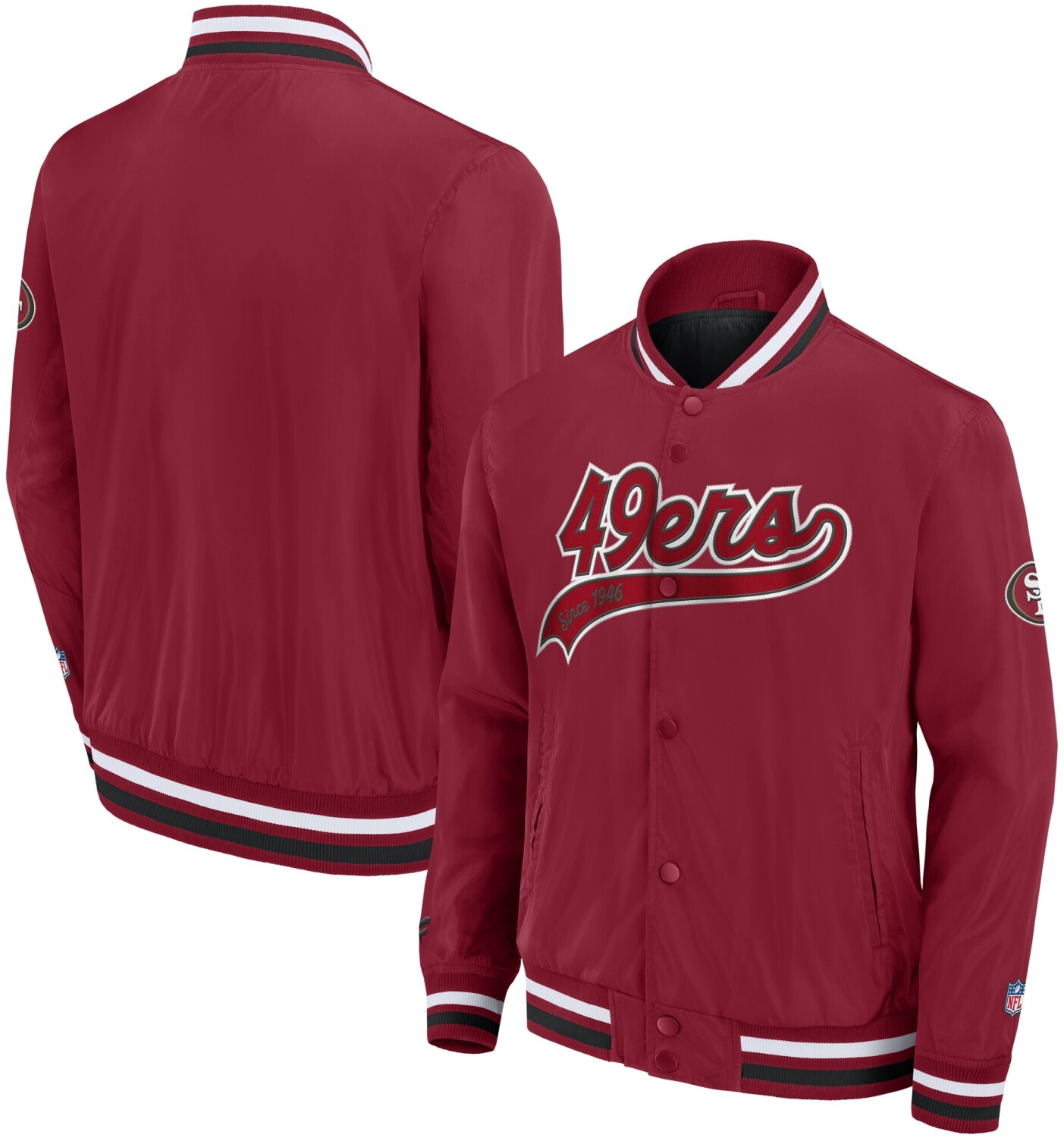 "San Francisco 49ers NFL Sateen College Jacket – Red (7198332) | Best Price Comparison & Deals"