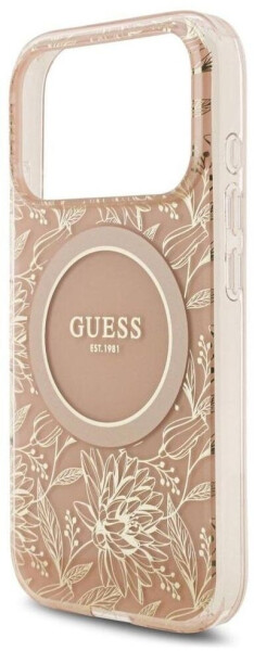 Guess iPhone 17 Pro Hülle Case Cover MagSafe Flowers Allover Electro Pearl Strap, Bild 5