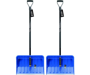 Prosperplast 2x Schneeschaufel mit Griff Kunststoff-Blatt Blattbreite: 55 cm Aluminium-Stiel