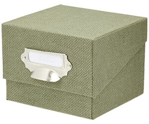 Rössler Papier SOHO Boîte De Rangement Photos Hazelnut – Élégante Et Pratique Avec Étiquette Inscriptible