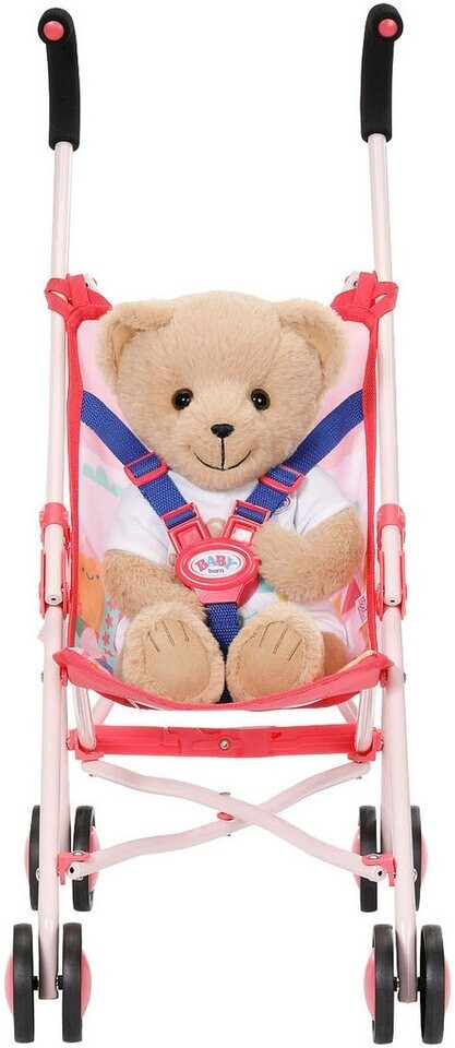 Puppenbuggy Für Baby-Born & Co. – Stabiler Kinderwagen Aus Stoff, Eisen & ABS Für Rollenspiele
