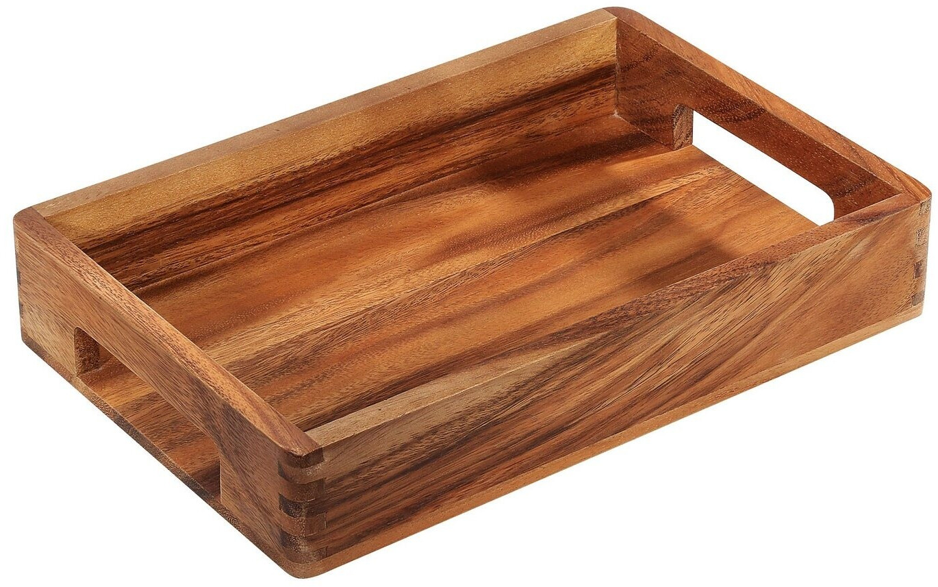 Serviertablett 33x22 Cm – Holzoptik, Robust & Produktbild-Vorschau 2