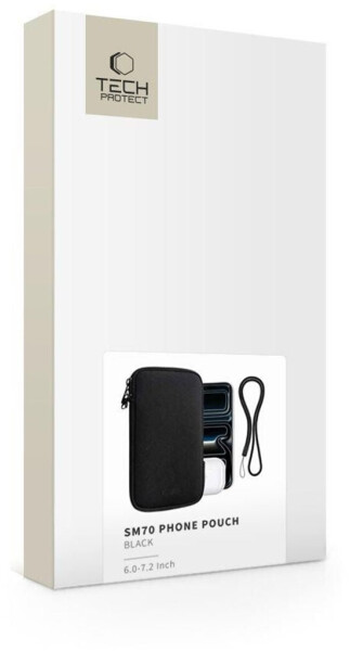 Tech-Protect Universelle Tasche mit Trageband SM70 Universal Phone Pouch 6 - 7 2 Schwarz, Bild 7
