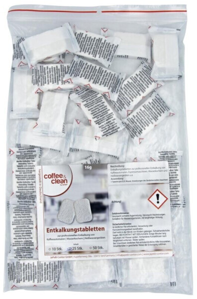 JaPeBi 25 Entkalkungstabletten / Entkalker-Tabs á 16g