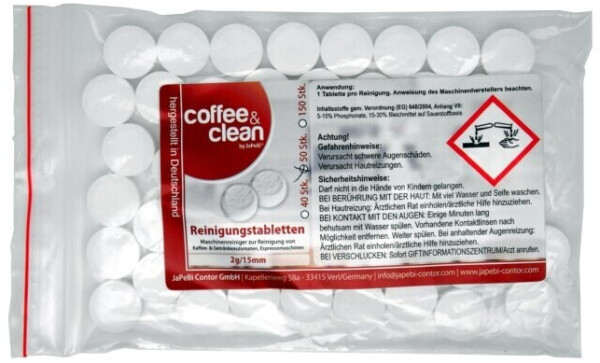 JaPeBi 50 Reinigungstabletten Coffee&Clean by á 2g für Kaffeevollautomaten
