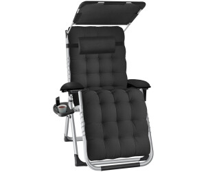 TecTake Sun Lounger Cloud II black