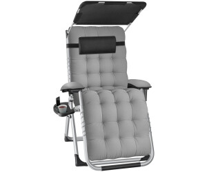 TecTake Sun Lounger Cloud II light grey