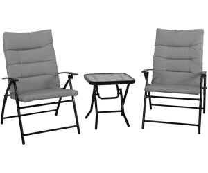 Svita Ventura 3-piece upholstered metal dark grey