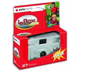 AgfaPhoto LeBox Flash – Cámara Desechable Con Flash Para Fiestas Y Fotos De Noche