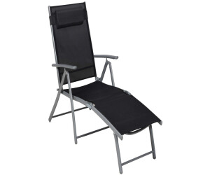 Merxx Deckchair Garden Lounger (51117) silver/black