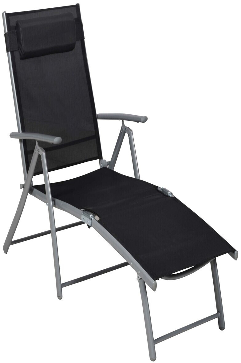 Merxx Gartenliege Deckchair (51117) silber/schwarz