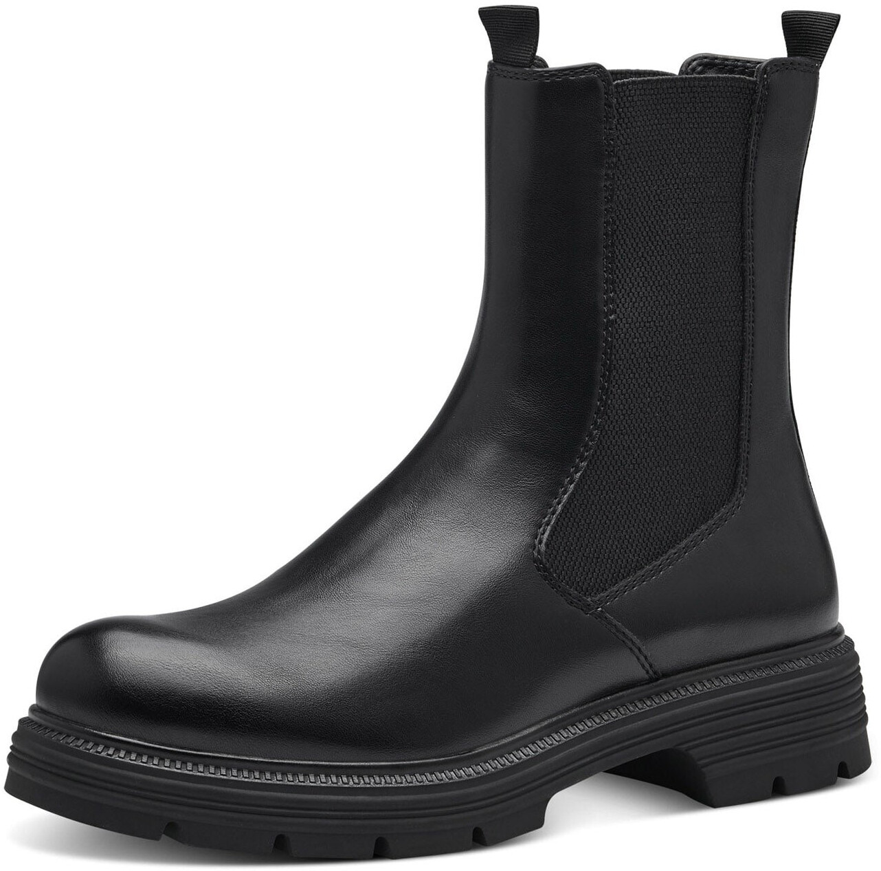 Marcel ostertag x tamaris enkellaarsjes met plateauzool black - Schoenen kopen? | Korting tot 60