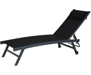Gardissimo ELLI Aluminum Sun Lounger with Wheels black