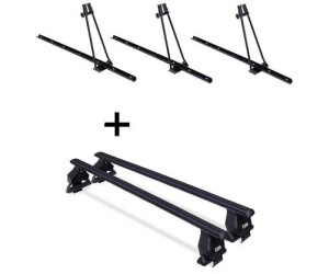 VDP 3x ORION + Dachträger Menabo Tema Stahl für Renault Clio Campus Steilheck 5 Türer 05-12 (VDP_3ORION_MENSTAFIX029G_CLIO)