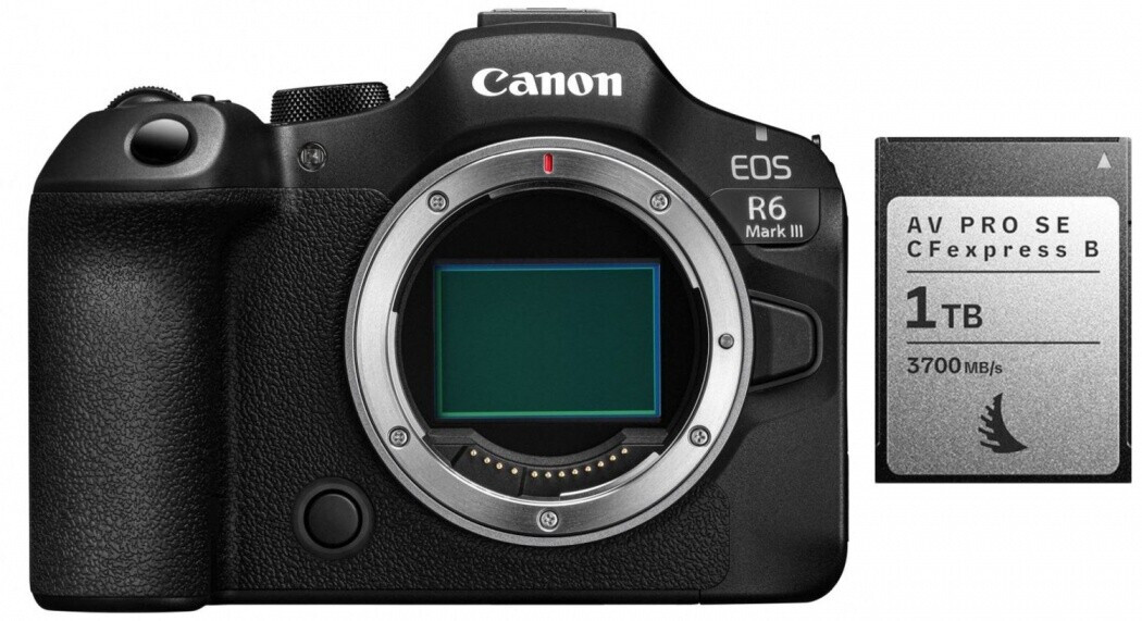 Canon EOS R6 Mark III Body + Angelbird AV PRO CFexpress v4 MK2 1TB