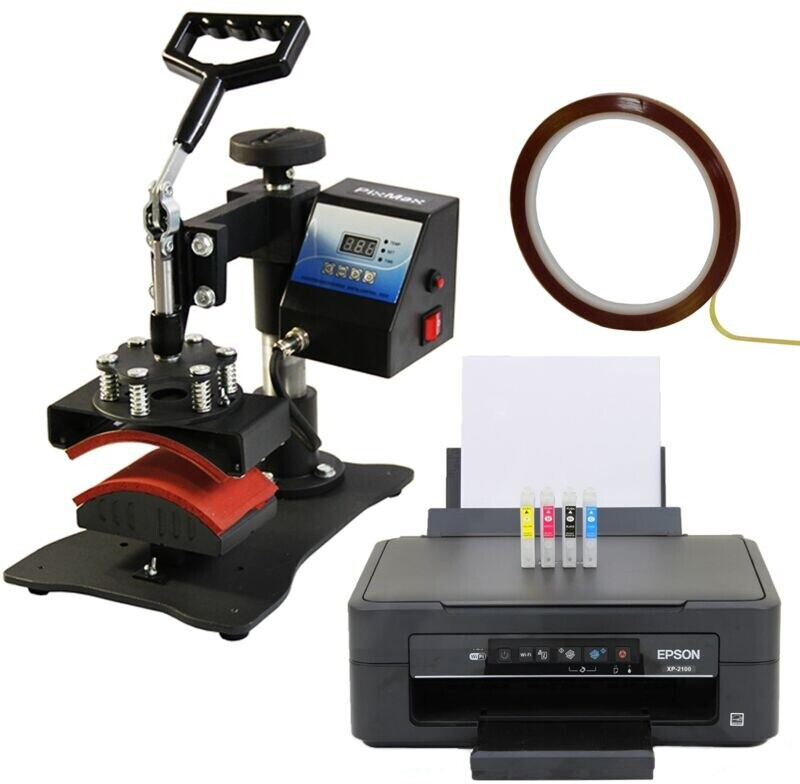 MonsterShop Kappenpresse mit Epson Sublimationsdrucker & Zubehör (27257)