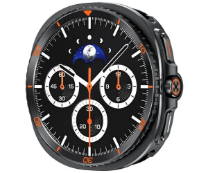 Wigento Metall Schutzhülle für Samsung Galaxy Watch 8 44mm Watch Classic Design Schwarz