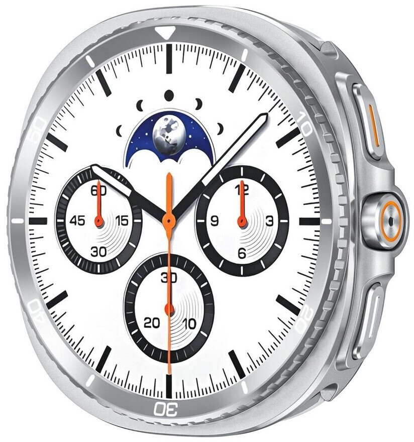 Wigento Metall Schutzhülle für Samsung Galaxy Watch 8 44mm Watch Classic Design Silber