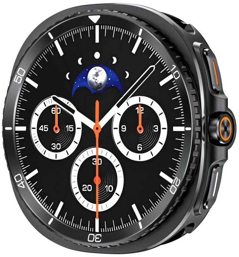 Wigento Metall Schutzhülle für Samsung Galaxy Watch 8 40mm Watch Classic Design Schwarz