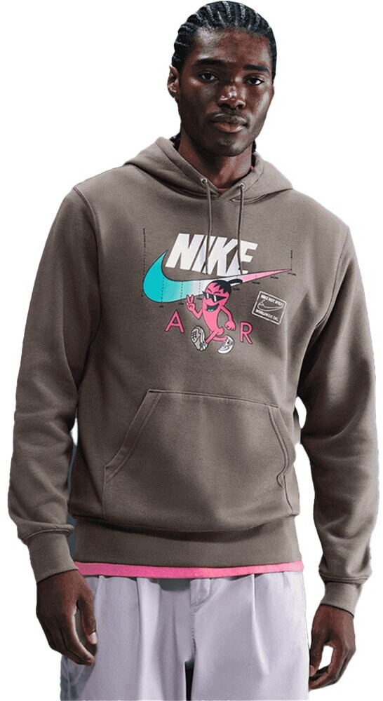 nike club sweatshirt stone