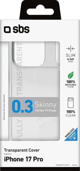 SBS Mobile Skinny Cover iPhone 17 Pro Transparent, Bild 3