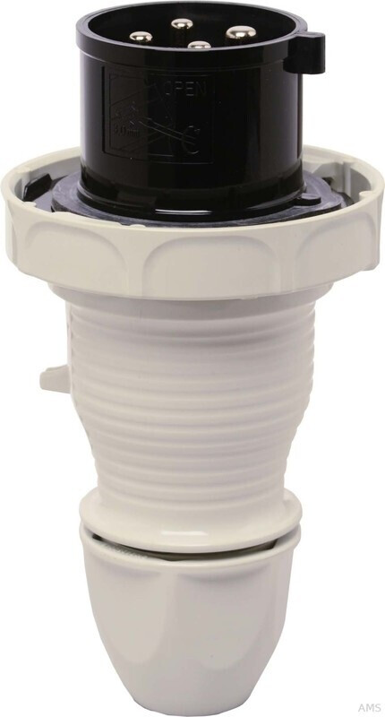 Walther-Werke 239407 Wasserdichter Stecker 32A 4P 7h mit außenliegender ...