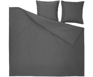 Ikea HAMPFLOCKEL Bettwäsche-Set, 3-teilig dunkelgrau 240x220/80x80 cm ab 59,99 € (Oktober 2026)