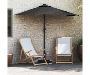 vidaXL Gartenparasol 294 x 150 x 223 cm Stoff Schwarz (42003265)