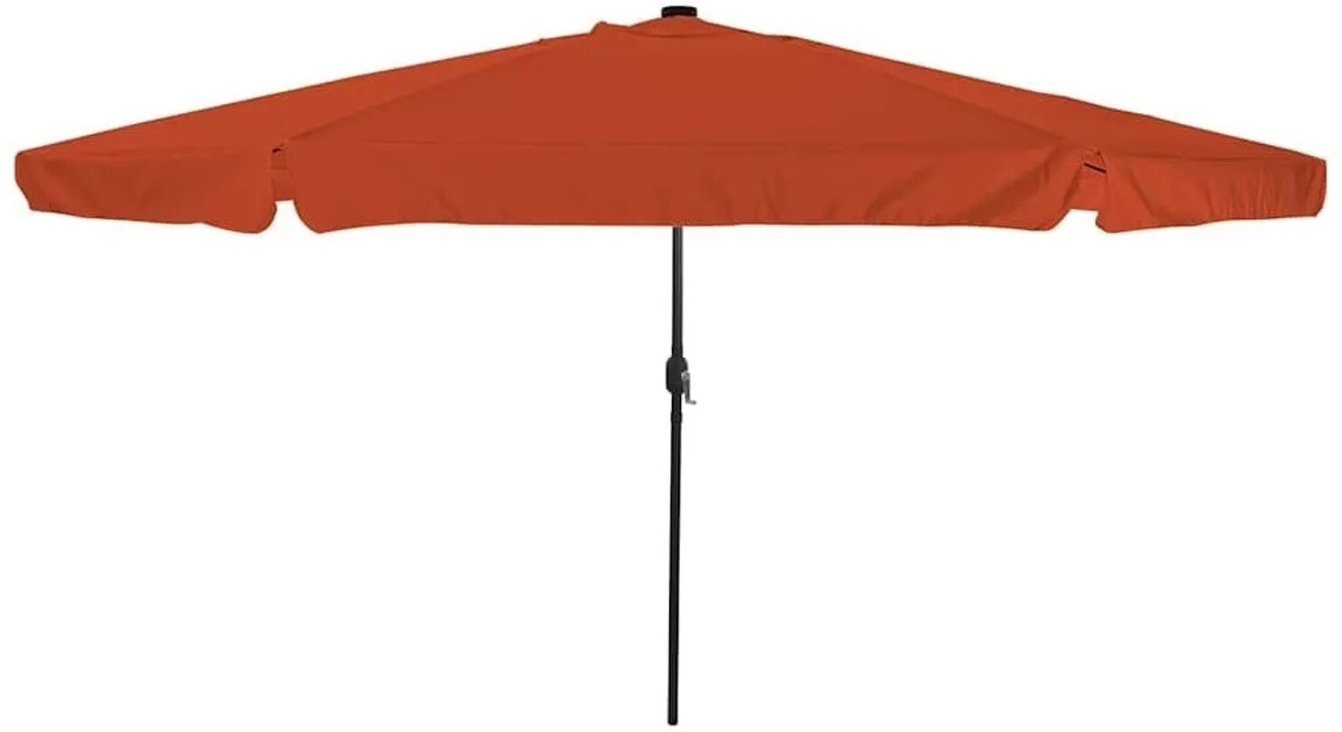 vidaXL Gartenumbrella mit LED-Lichtern ø395x245 cm Terracotta (42003649)