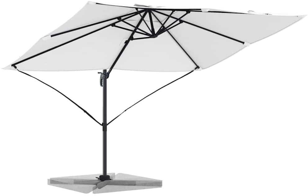 vidaXL Großer Freischwingender Schirm Polyester Groß Kippbar Sand (42003343)