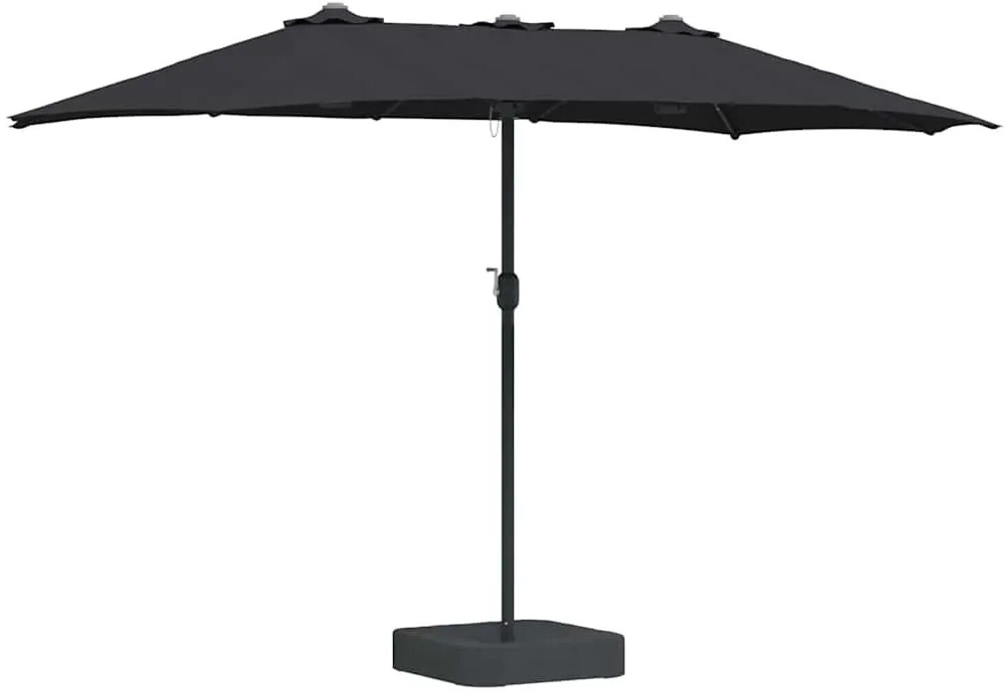vidaXL Gartenparasol 385 x 209 x 244 cm Stoff Schwarz (42003289)